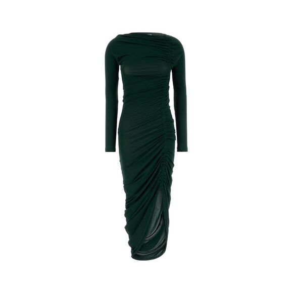 ワンピース SALVATORE FERRAGAMO Bottle Green Stretch Jersey Dress Salvatore Ferragamo | Dresses | Salvatore Ferragamo Women